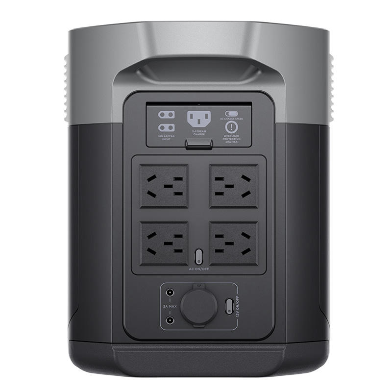ECOFlow DELTA 2MAX 2400W Rechargeable Portable Power Station for Camping Household Backup Equipment for Power Distribution